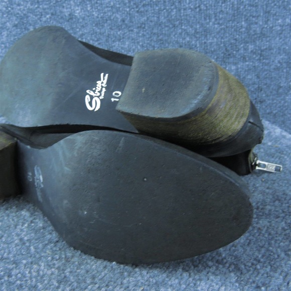 Sbicca  Women Ankle Boots Black Leather Zip Size 10 Medium - Picture 8 of 9